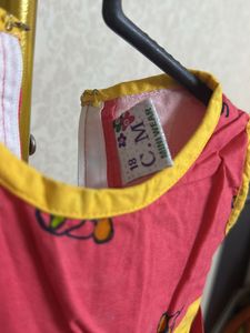 Pure Cotton Frock Floral