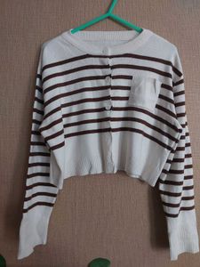 Striped Cardigan Sweater