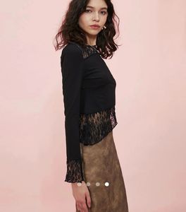 Sheer Black Lace Top