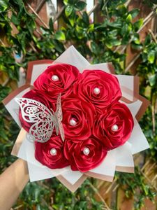 Viral Handmade Ribbon Rose Bouquet🌹💝🫶🏻