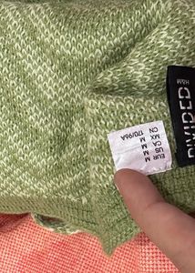Green Wavy Halter Dress