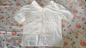 Elegant White Collared Top