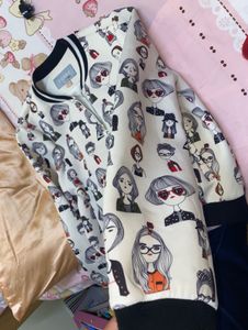 Patterned Bomber Jacket