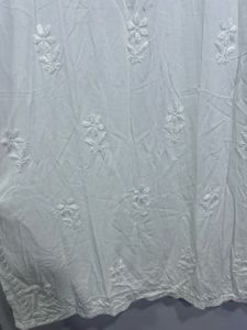 White Chikankari Embroidered Kurta