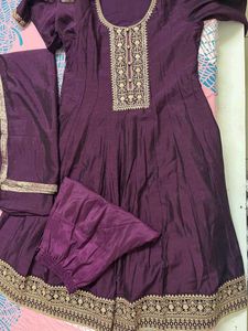 Libas Elegant Purple Anarkali Suit