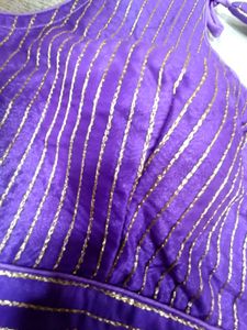 Purple Striped Blouse