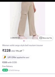 Combo of cargo pant, kurti and crop top