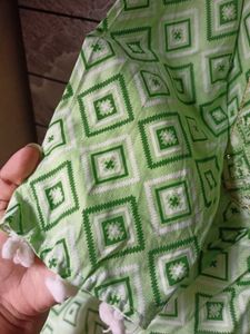 Green Tunic With Sequence Work