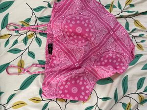 Pink Paisley Print Top