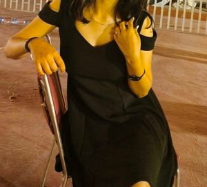 Black Cold Shoulder Dress
