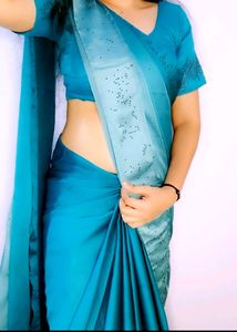 Sale✨Double Shaded Silk Saree With Blouse