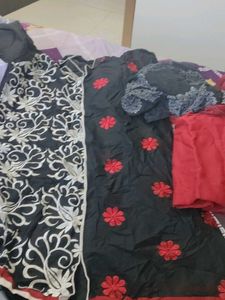 Elegant Embroidered Dress Material unstitched