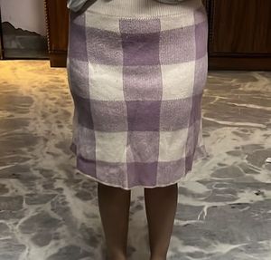Mid Length Woolen Skirt