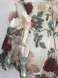 SHEIN Floral Embroidered Sheer Top