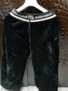Black Velvet Joggers