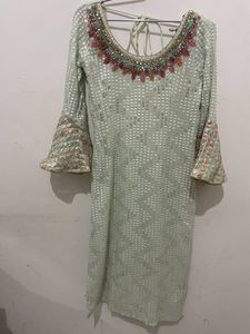 Designer Dress With Heavy Dupatta And Straight Pan