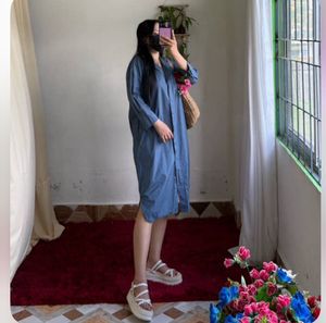 Blue Shirt Dress
