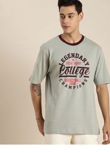 Men Drop Shoulder Oversized  T-shirt