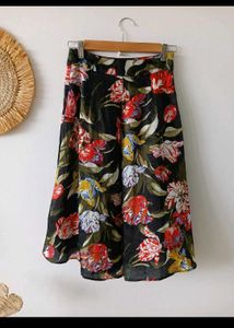Zara Floral Print Skirt