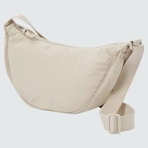 Cute Beige Crossbody Bag And Brown Glasess