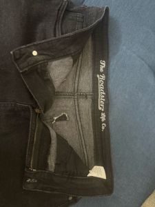 Roadster Black Denim Straight Mini Skirt