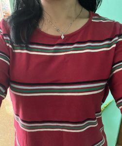Elbow Length Red Top