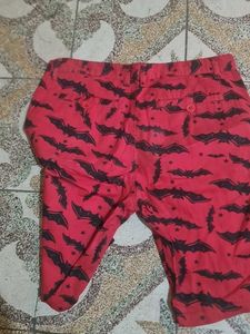 Red Bat Print Shorts