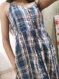 Blue Plaid Sundress ❤️😘