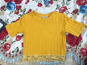 Zara Mustard Top