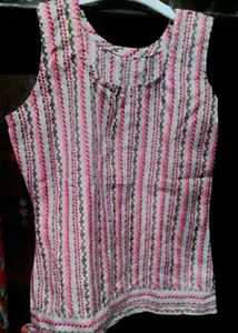 Naria Cut Kurti Set With Dupatta And Top