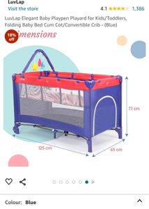 Folding Baby Bed Cum Crib/ Playpen