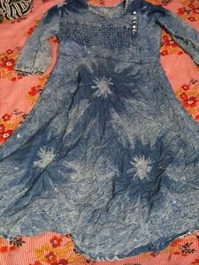 Blue Denim Style Dress