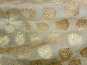 Elegant Gold Banarasi Silk Dupatta