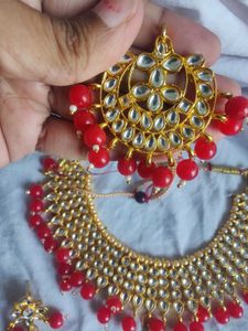 KUNDAN CHOKER SET HEAVY FULL NECK COVER