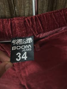 Burgundy Corduroy Skinny Pants