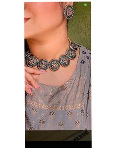 Terracotta Peacock design Necklace &amp; Earring Set