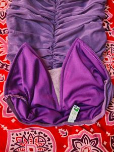 ❤️‍🔥Purple Ruched Bodycon Mini Dress❤️‍🔥