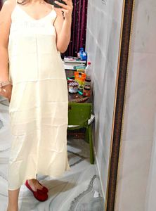 Creamy Korean  Dress
