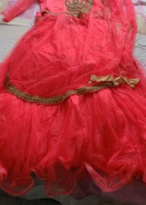 Coral Embellished Gown