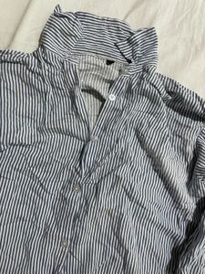 Striped Button-Down Shirt🎀🤍