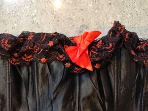 Black and Red Lace Gothic Bow detail Corset