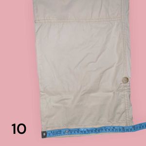 Like-New Esprit Women&#39;s White Cotton Cargo Pants