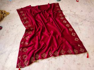 original mirror work saree