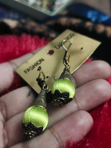 Green Fashion Earrings