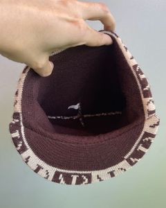 UNISEX Hip Hop Brown Patterned Beanie