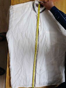 Elegant Beige Shirt with Chinese Collar