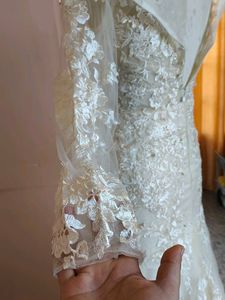 Elegant Lace Trending Champagne Wine Wedding Gown