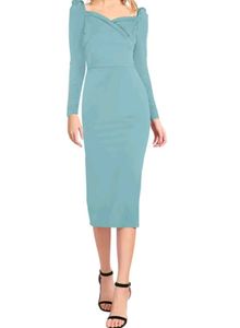 🩵INSTA TRENDY BODYCON DRESS, SKY BLUE, MEDIUM🩵