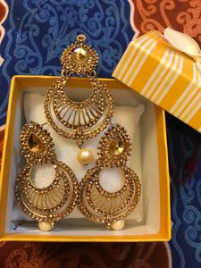 Earring with mangtika🍂
