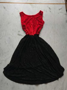 Red & Black Party Dress